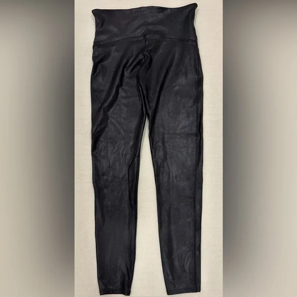 Spanx Faux Leather Leggings High Rise Black Size XL - Picture 2 of 6